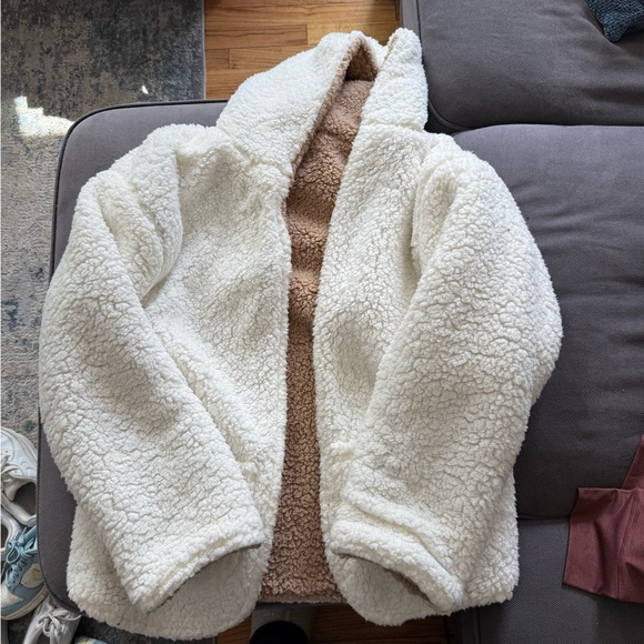Love Tree Jackets & Blazers - Love Tree Cream Sherpa Jacket
